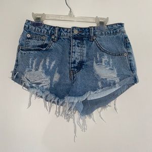 Mid Rise Jean Shorts
